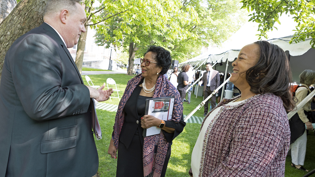 Bridget Long with Tim McCarthy and Ruth Simmons